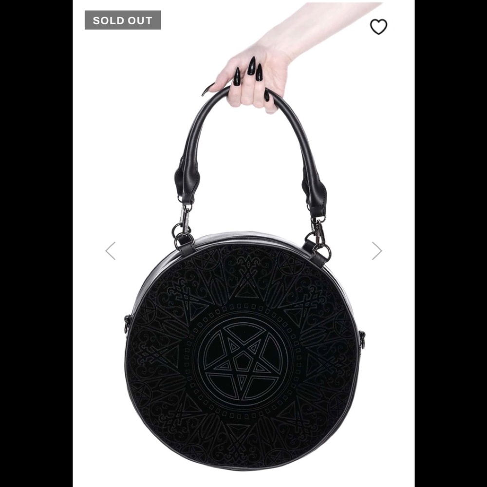 BNIP - NWT KILLSTAR PURSE Super Naturalist handbag / Round Pentagram Goth Purse - Picture 2 of 11
